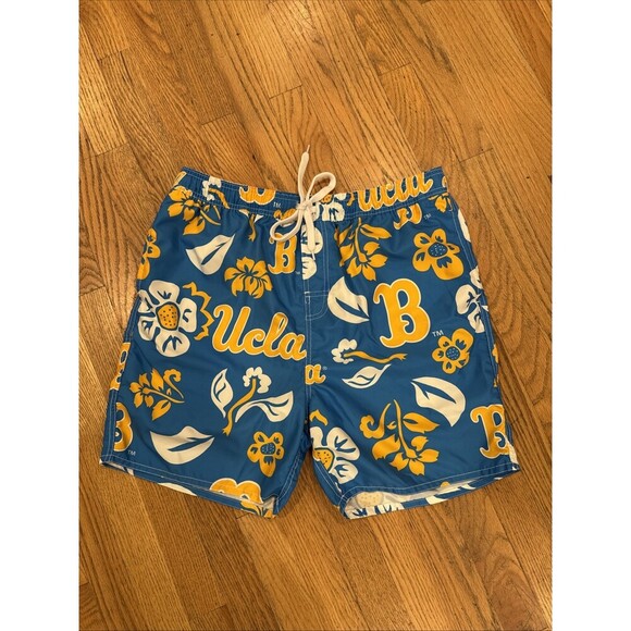 Wes and Willy Other - Men's UCLA Bruins Swim Trunks Floral Swim Shorts XL
